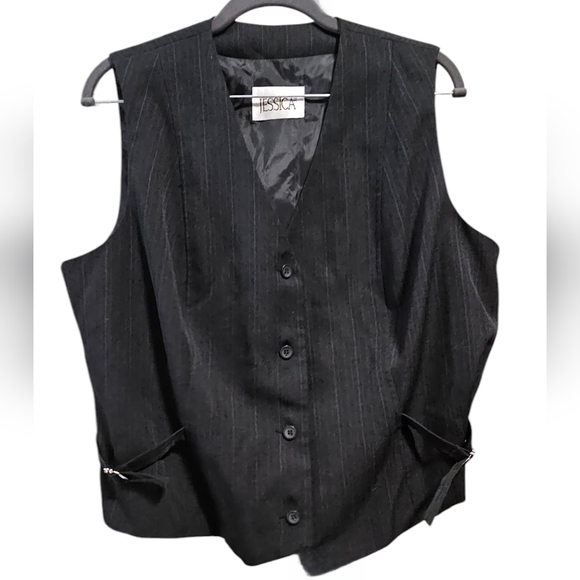 Jessica Jackets & Blazers - Vintage 90s Jessica pinstripe vest